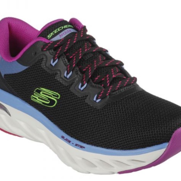 NWT Women's Skechers Arch Fit Glide Step Highlighter Sz. 10 Multicolor Black - Picture 4 of 8